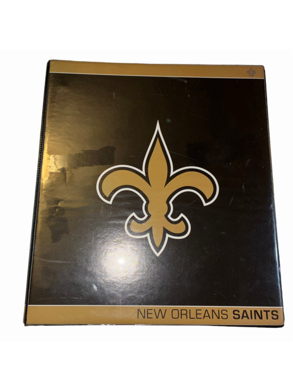 New Orleans Saints NFL 3-Ring Binder with Pencil Case Black and Gold